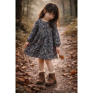 Zara Nature Walks Woodland Floral Tunic dress 4/5